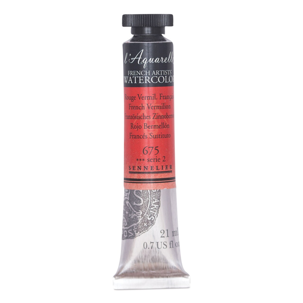 Sennelier French Artists' Watercolor - French Vermilion, 21 ml, Tube